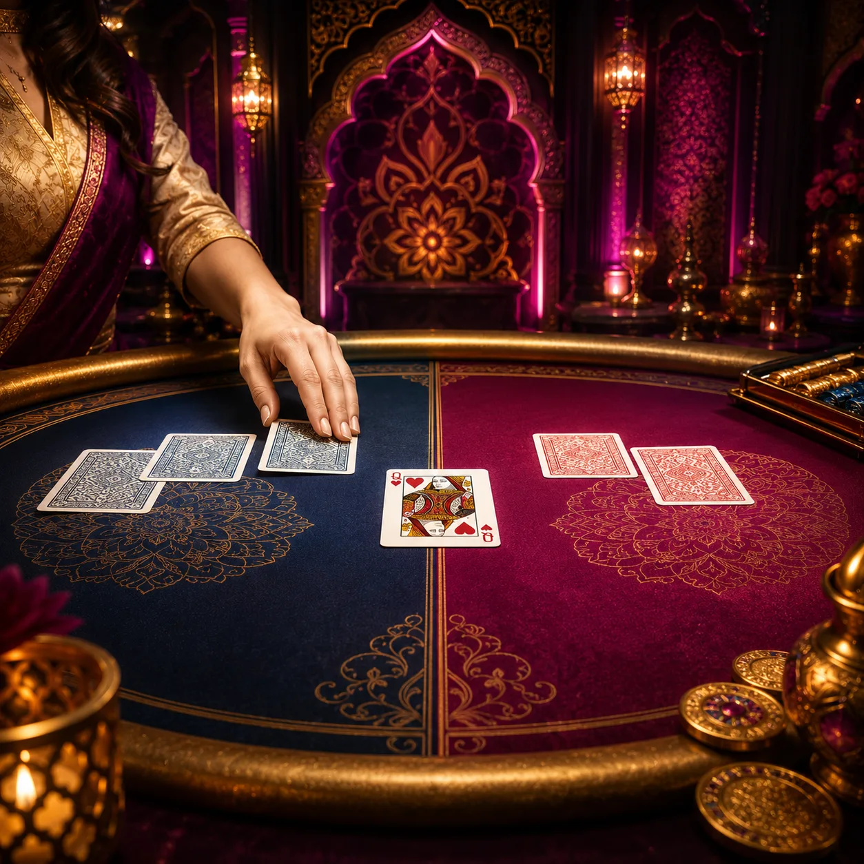 Andar Bahar juego cartas indio live casino Ezugi