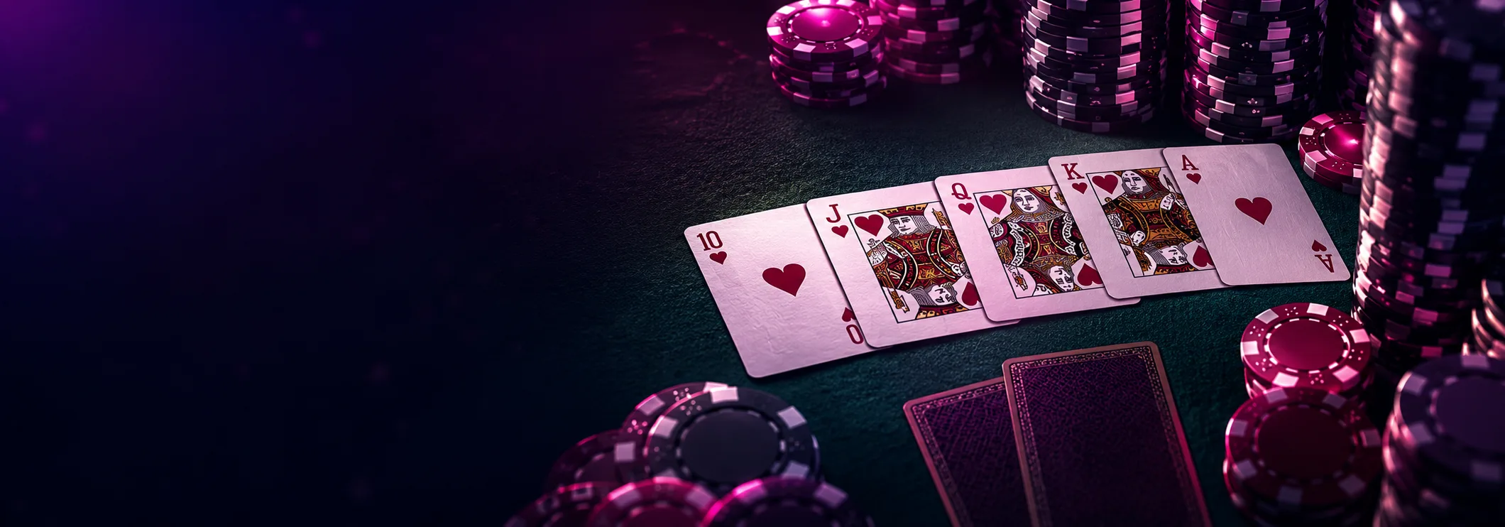 Póker online 1win México Texas Hold'em mesa con cartas y fichas