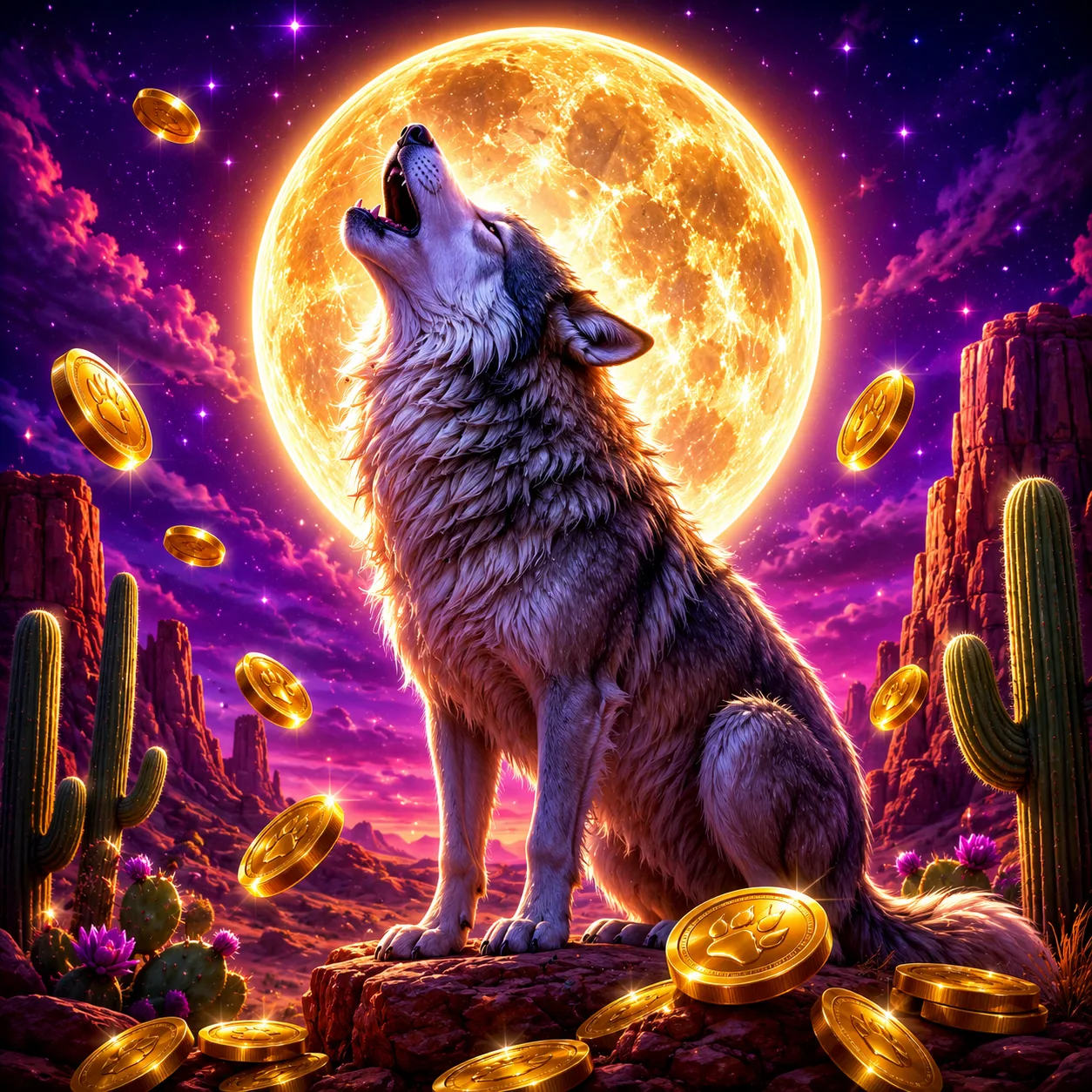 Wolf Gold slot lobo desierto americano monedas oro Pragmatic